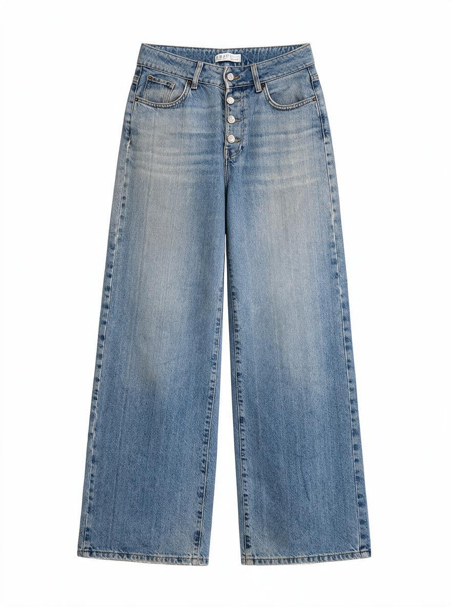 PULL&BEAR VINTAGE JEAN LARGE OVERSIZE - TAILLE S