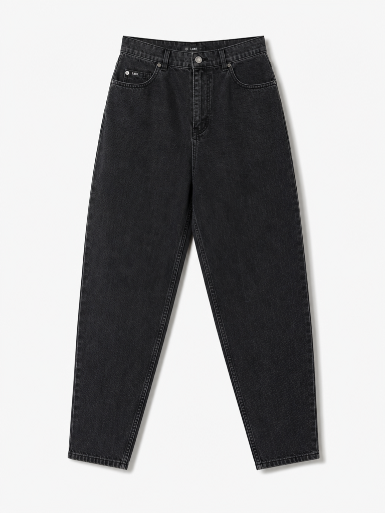 JEAN BARREL NOIR DÉLAVÉ - Taille 36