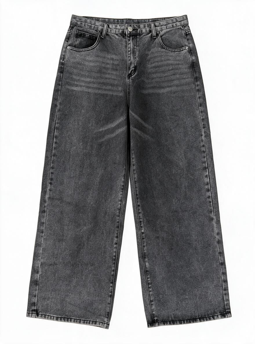 BAGGY JEAN NOIR DÉLAVÉ - TAILLE XL
