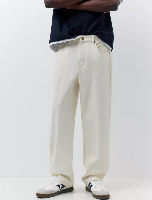 CREAM DRIFT BAGGY - Denim Co. SN