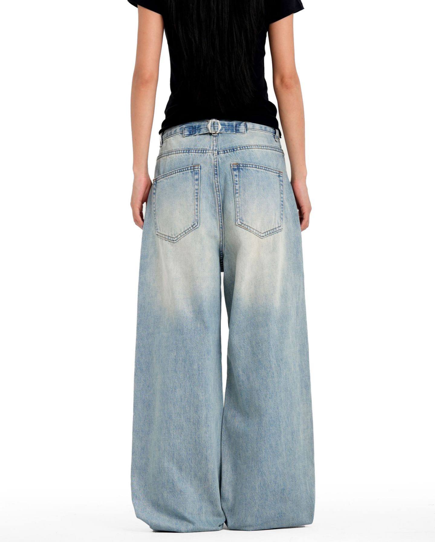 ICE WASH BAGGY JEANS - UNISEX