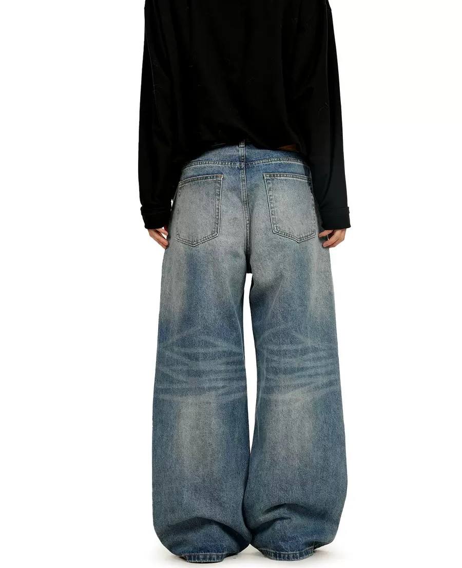 VINTAGE WASH STRAIGHT JEANS