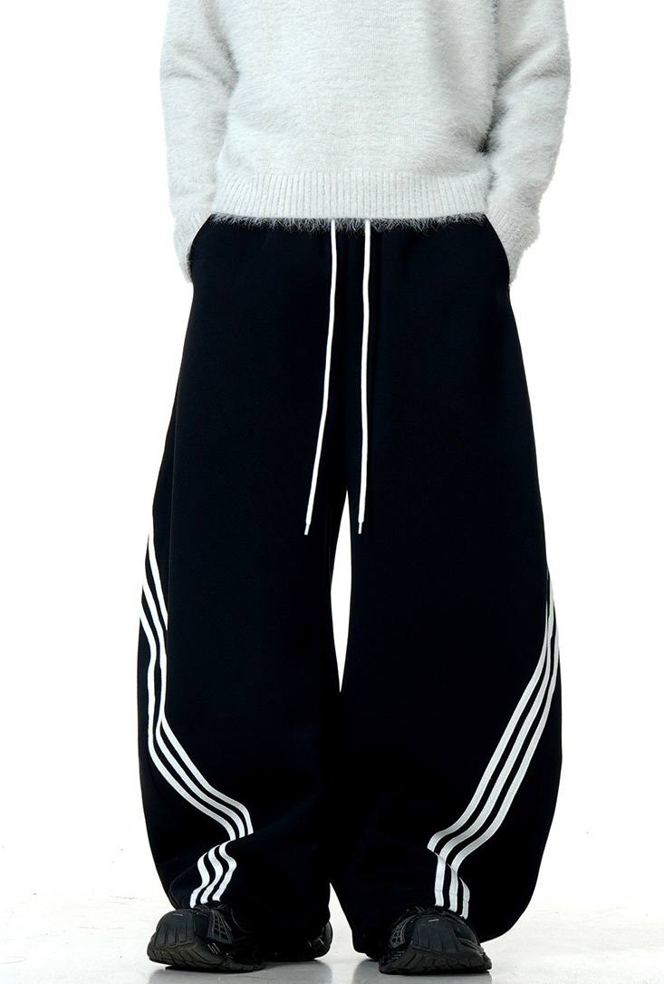 STRIPE WIDE LEG SWEATPANTS